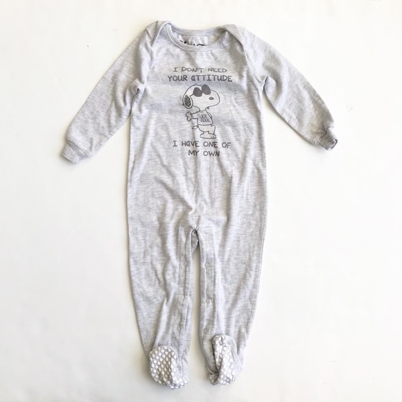 Novel Teez Snoopy Footed Jumper Vguc Fits Like 2t